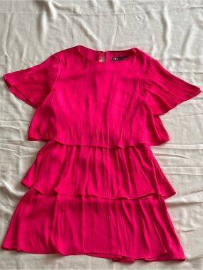 Zara Hot Pink Shift Dress